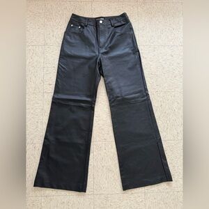 Fashion Nova Shiny Black Leatherette Trousers